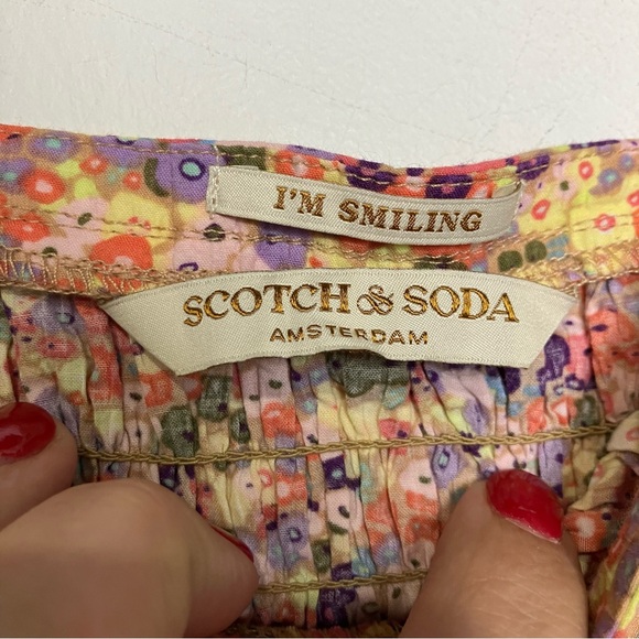 Scotch & Soda Strappy maxi dress smocked ditsy multicolor floral women’s‎ size M - Picture 7 of 12